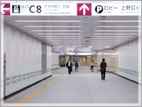 上野中央通り地下歩道　イメージ