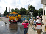 散水車の見学