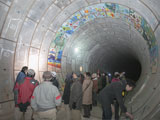 地下調節池までの約150mのトンネル