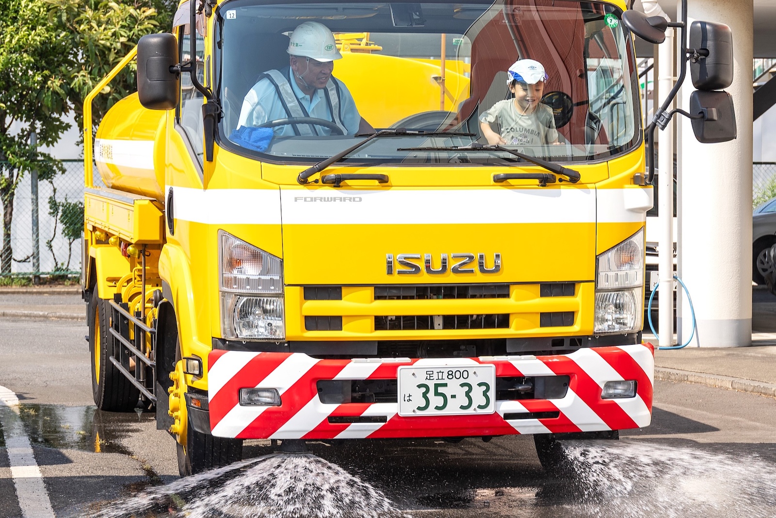 『ロードスイーパー（路面清掃車）』体験試乗